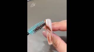 Amber Marble Cat Eye Nail Tutorial | Luxury Design