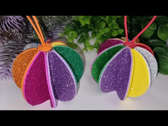 🎄Palline di Natale in Gomma Eva/Easy Christmas baubles 🎄 