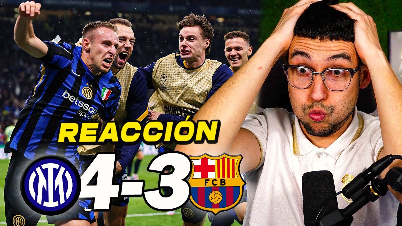 REACCIONES DE UN HINCHA al Inter de Milán vs Barcelona 4-3 *EL BARÇA ELIMINADO* | ByDiegoX10