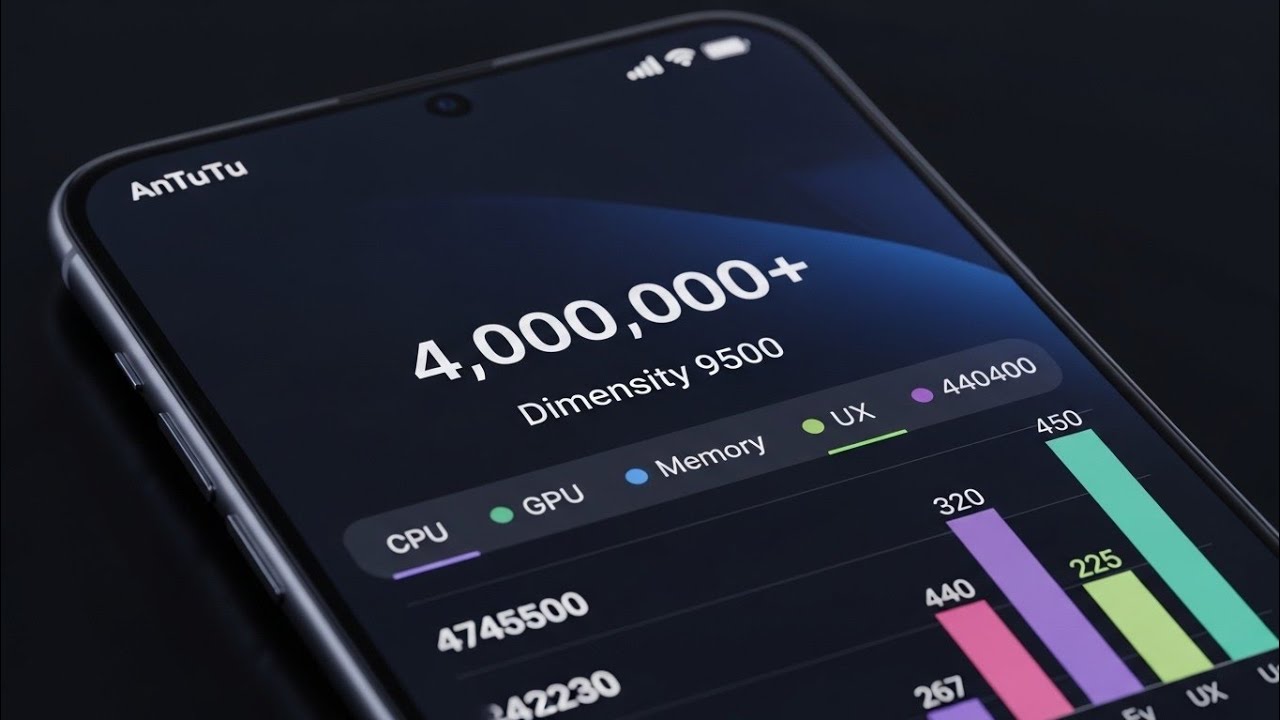 Chipset MediaTek Dimensity 9500 dengan skor AnTuTu 4 juta, siap menantang Snapdragon 8 Elite 2 di pasar flagship 2025./youtube.com/@petniyi35 Chipset MediaTek Dimensity 9500 dengan skor AnTuTu 4 juta, siap menantang Snapdragon 8 Elite 2 di pasar flagship 2025./youtube.com/@petniyi35