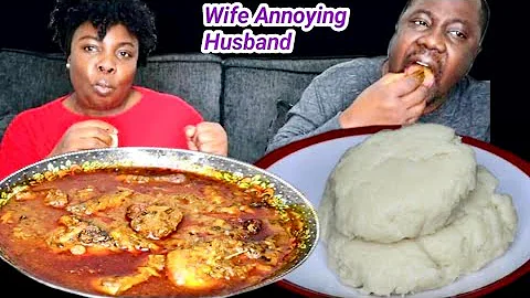 Wife Did This to upset Husband | Mukbang Banga Soup & Yam Fufu