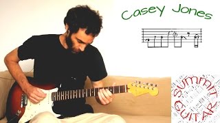 Grateful Dead - Casey Jones (Solo) - Guitar lesson / tutorial / cover with tablature