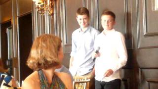 edith bratt's 95th birthday .grandsons ezra & joel bratt