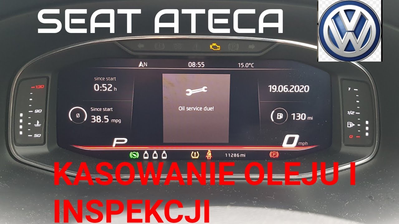 Seat Ateca jak skasować serwis olejowy i inspekcje YouTube