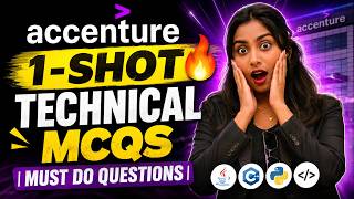 Accenture 1-Shot Technical Assessment MCQ | Batch 2027 | Must Do Questions