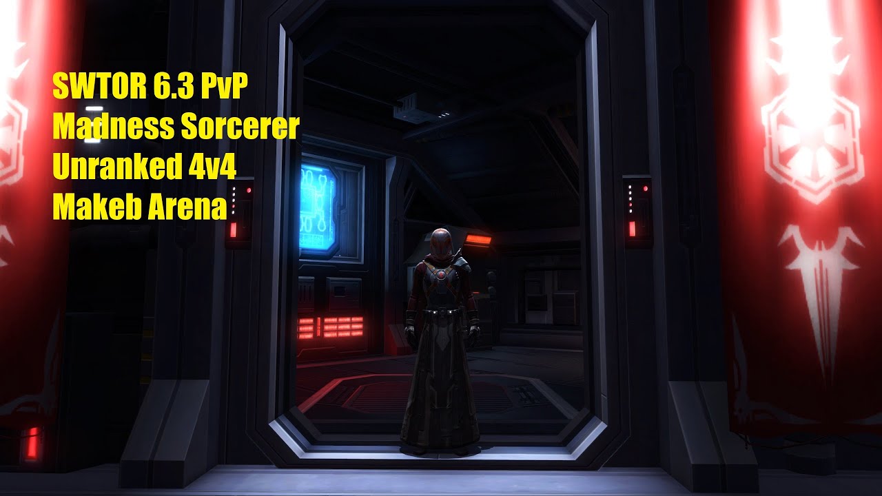 SWTOR 6.3 PvP 4v4 Unranked | 2021 lvl75 - Madness Sorcerer - Makeb Arena | dots are dangerous