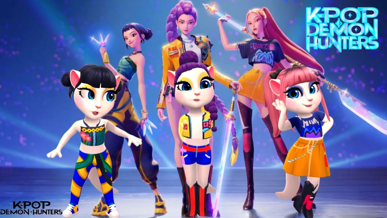 😈🎶 K-pop demon hunters huntrix || angela glamz 