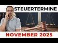 STEUERTERMINE NOVEMBER 2025!
