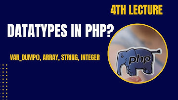Datatypes in PHP || Array || String ||Integer || Boolean || Float