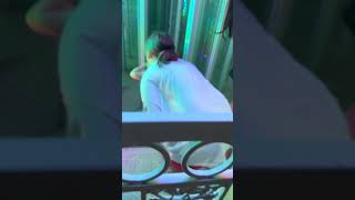Little girl runs face first into mirror maze wall