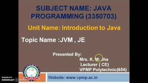 JVM_JE |JAVA PROGRAMMING | 3350703 | Mrs K.M.Jha
