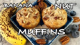 Easy Banana Nut Muffins. Muffin Recipe. Рецепт банановых кексов, маффинов. Банановые кексы с орехами