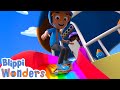 Blippi and Meekah Skate a Rainbow! | Blippi Wonders Stories and Adventures for Kids | Moonbug Kids