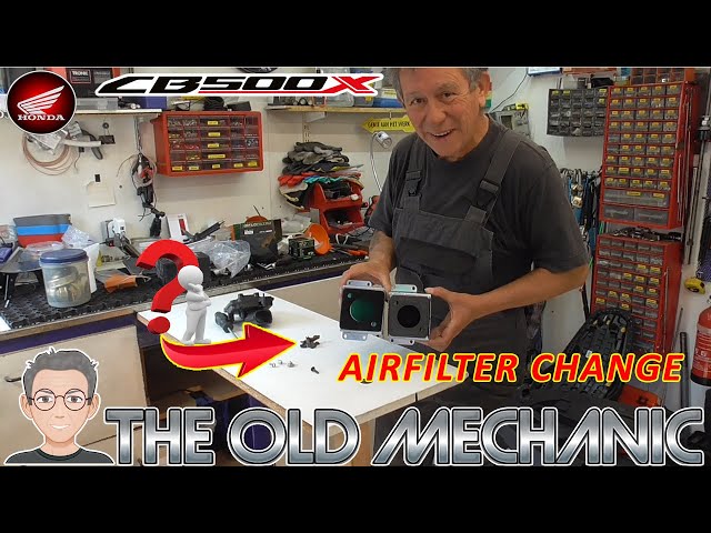 HONDA CB500X AIR FILTER CHANGE made EASY..? The Old Mechanic show
