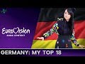 Germany In Eurovision: MY TOP 18 (2000-2017)