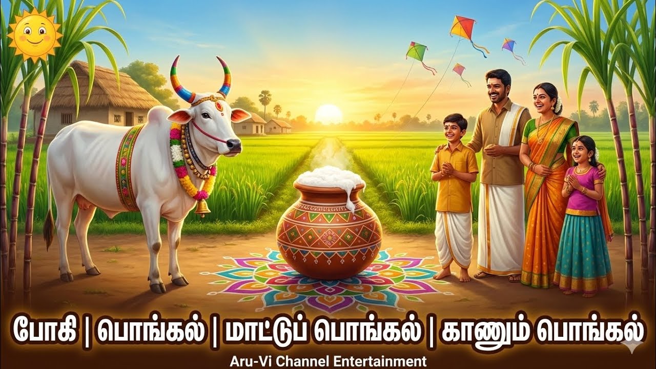 Happy Pongal Wishes 2026 🌞 | Pongal Festival Greetings | Aru-Vi Channel
