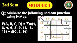 Vtu K-Map With Dont Care Conditions 3Rd Sem Ddco Module 1 Bcs302 Important Pyq Mqp