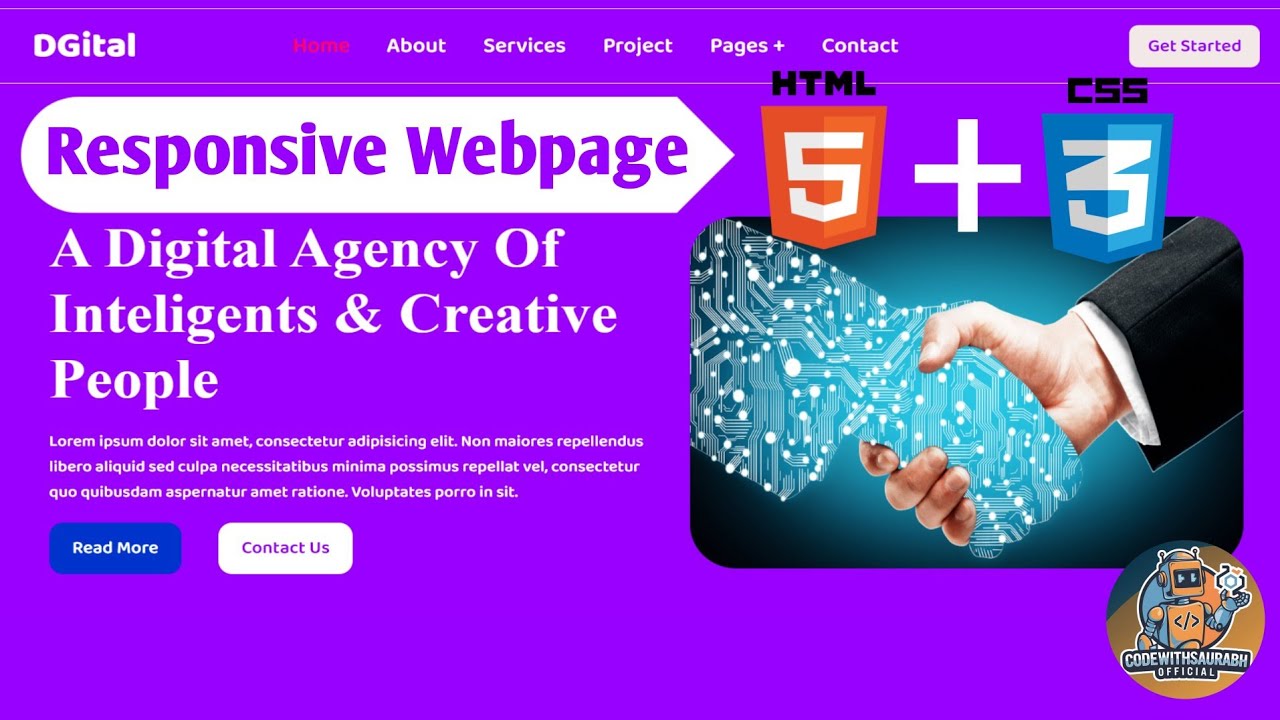 How To Create A Website Using HTML and CSS | HTML CSS Projects For ...