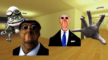 OBUNGA HAND CRZAY FROG UNLIMITED NEXTBOT IN LIMINAL HOTEL #gmod #garrysmod #nextbots #dudeongmod