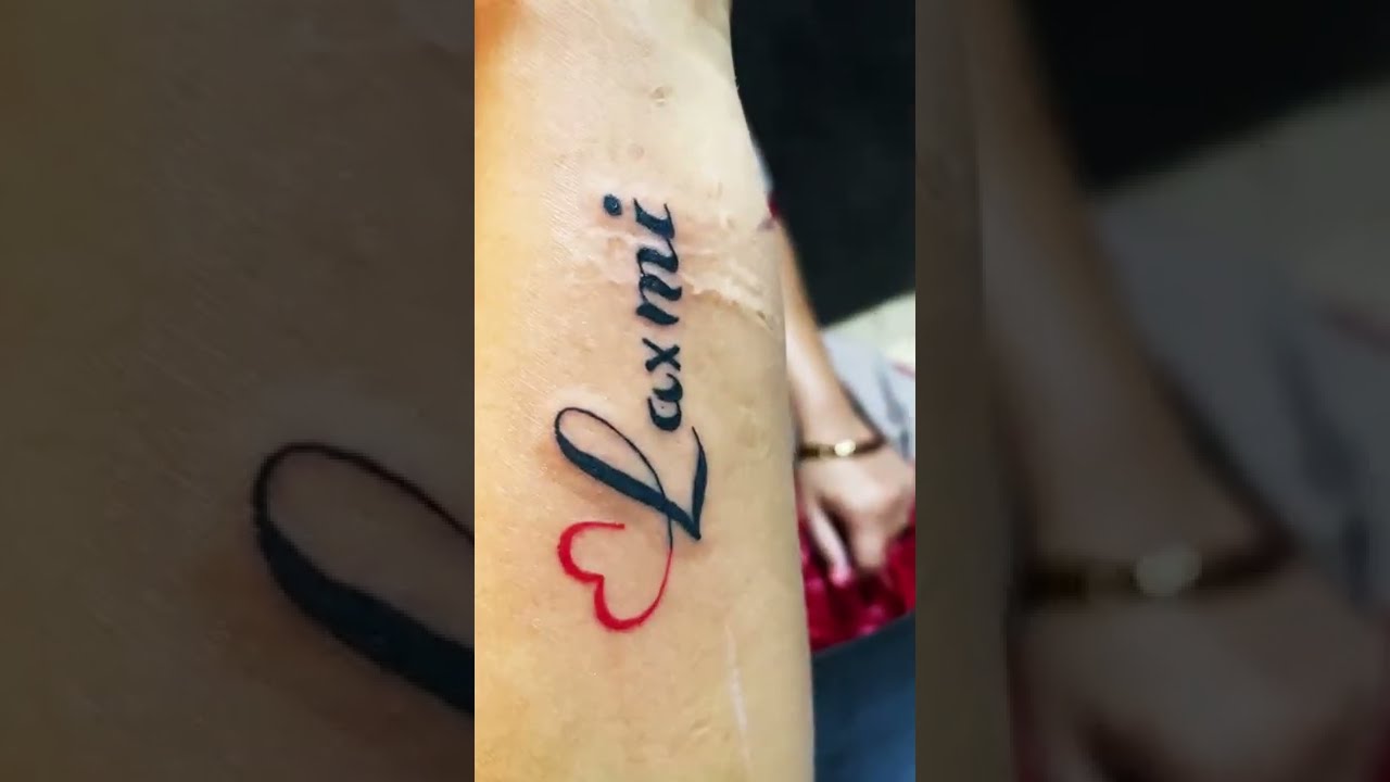 Laxmi name tattoo  YouTube