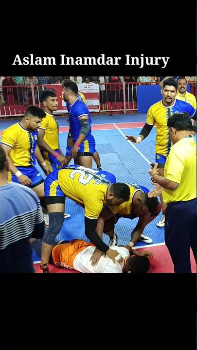 Aslam Inamdar injury 😔Big fighter #kabaddi #raigadkabaddionlykabaddi #short #kabadi