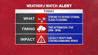 WEATHER WATCH ALERT:  Possible strong to severe storms this afternoon in Connecticut