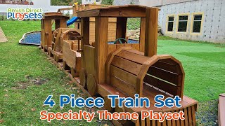 4 Piece Train Set Specialty Theme Playset | Amish Direct Playsets