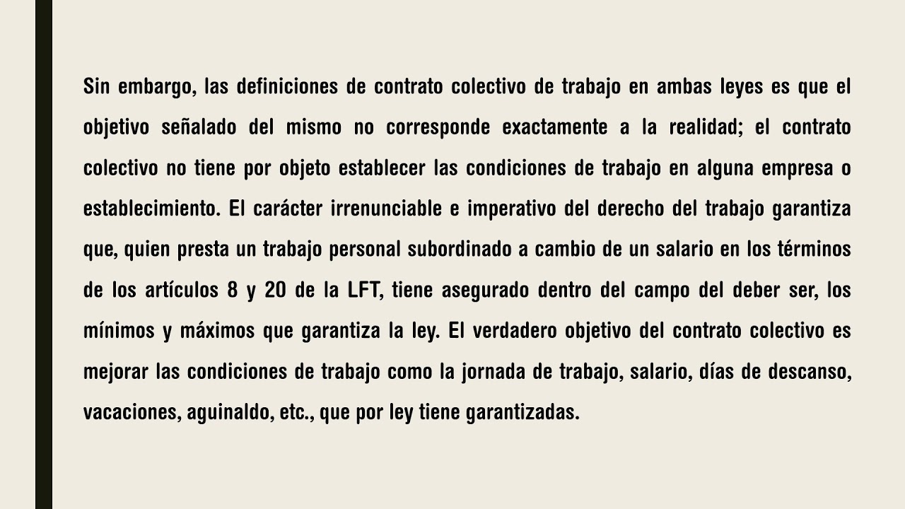 CONTRATO COLECTIVO DE TRABAJO - YouTube
