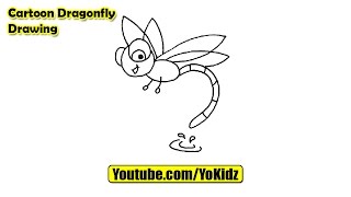 How to draw a Cartoon Dragonfly