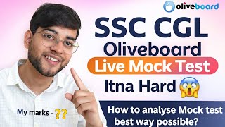 SSC CGL LIVE MOCK TEST - OLIVEBOARD ✅|| इतना Hard English 😱 || Is 15 Minutes a Myth? || SSC CGL 2026