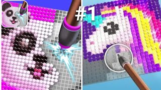 Diamond Painting ASMR Coloring - New Release - Hyper Hybrid Casual - Gameplay Walkthrough screenshot 2