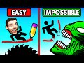 EASY vs IMPOSSIBLE STICKMAN RESCUE