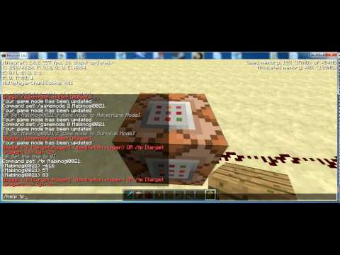 Minecraft Command Block Tutorial Part 2 (Gamemode and Teleport Command)