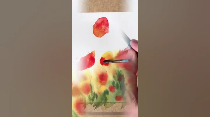 Karen Rice Atmospheric Poppies Watercolour Painting
