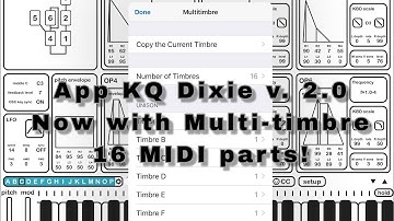 App KQ Dixie 2.0 Multi-timbres HQ (iPad5 - Zé Osório)