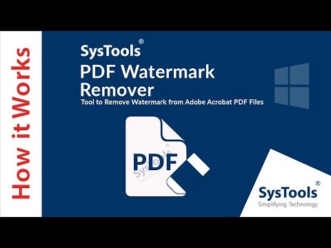 SysTools PDF Watermo Remover | Удалить PDF водяные знаки легко!