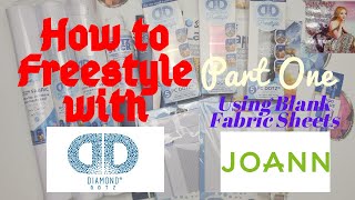 Diamond Dotz Freestyle Part 1  Using Blank Fabric Sheets