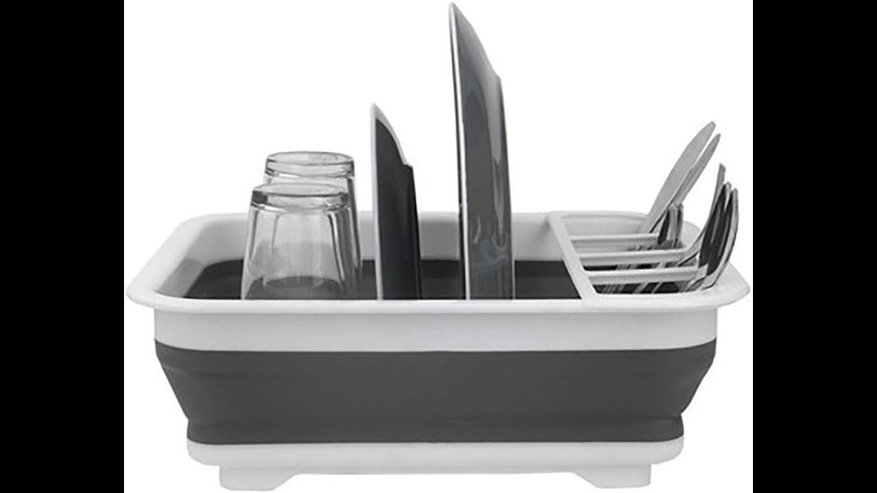  Rak Piring Lipat  Foldable Dish Drying Rack YouTube