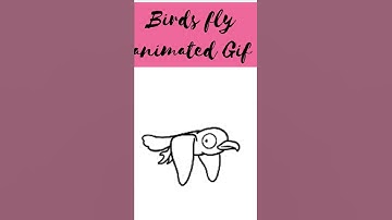 Flying Bird🕊️!!! Animated Gif 😍#shorts #Gif #animation