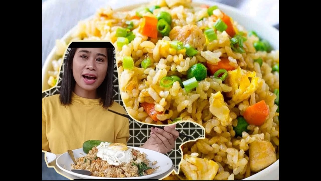 Makan nasi goreng cina 