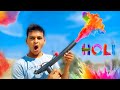गुलाल फेंकने वाला gun ll घर पर बनाओ simple से 100%real😱😱
