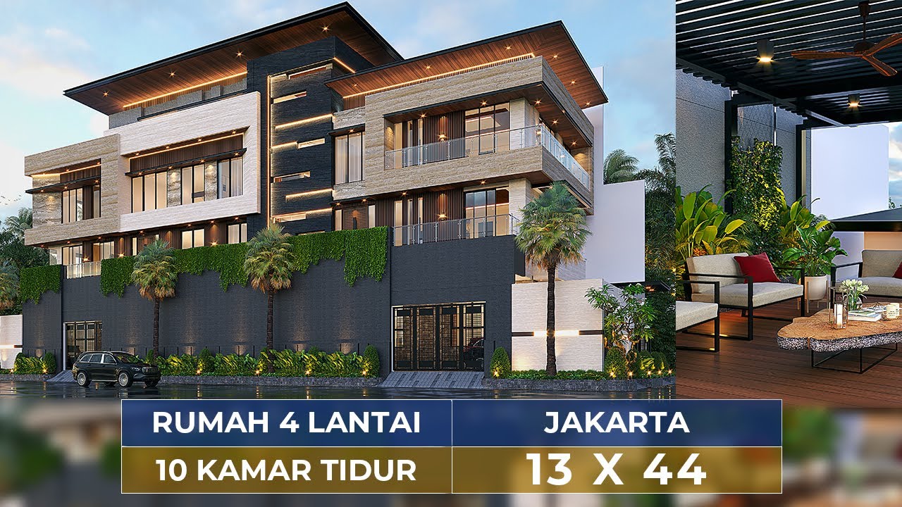 DESAIN RUMAH MEWAH DI JAKARTA! ADA 10 KAMAR TIDUR DENGAN DAYA TAMPUNG 8 MOBIL! - JASA DESAIN RUMAH