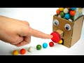 How to make Gumball Candy Dispenser Machine from Cardboard.