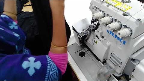 Inseam join by overlock machine