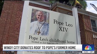 Roof donated to former home of Pope Leo XIV
