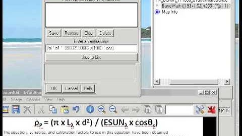 Radiometric calibration using band math in ENVI to calculate at sensor reflectance