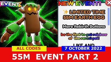 NEW UPDATE [55M EVENT EGG PART 2] ALL CODES! Tapping Simulator ROBLOX | October 7, 2022