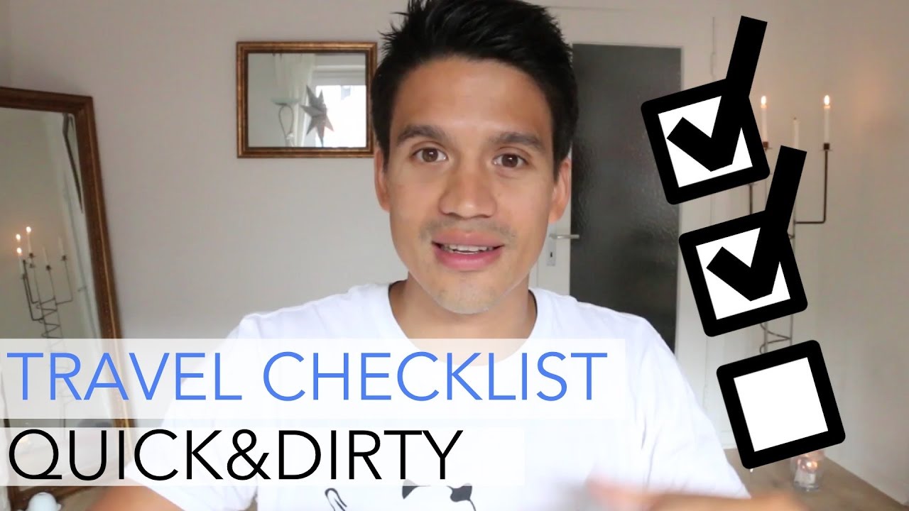 Travel checklist - What to think about before the next big trip! - YouTube