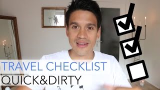 Travel checklist - What to think about before the next big trip!
