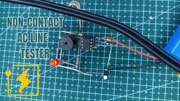 How To Make a non-contact AC line checker / VOLTAGE DETECTOR #circuit #ne555 #arduino #attiny85